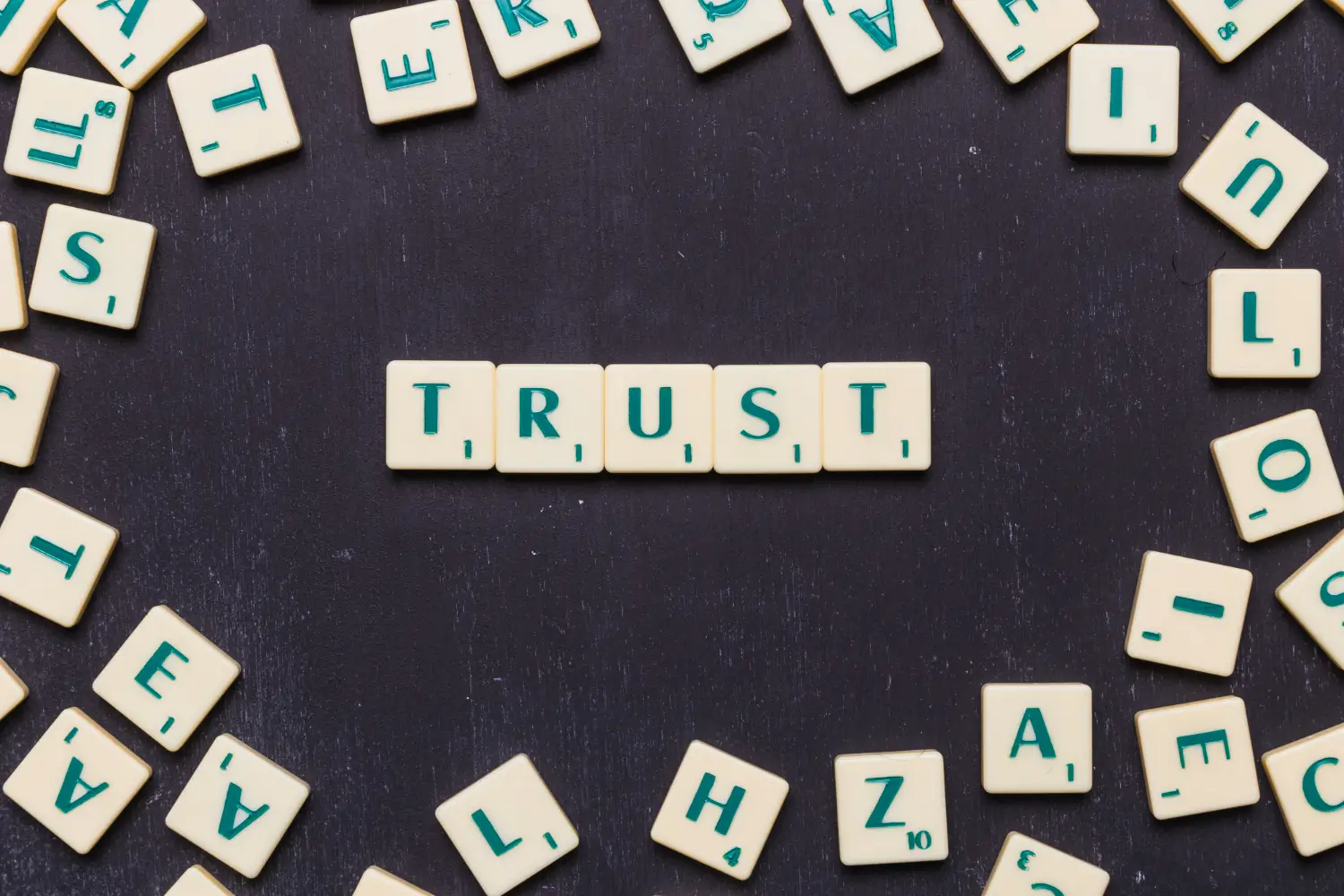blocks spelling out trust
